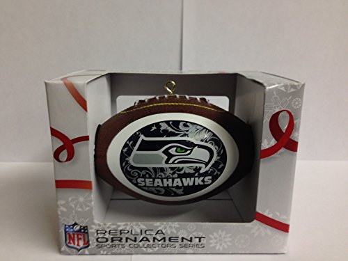 NFL Seattle Seahawks Replica Football Christmas Ornament – 3″