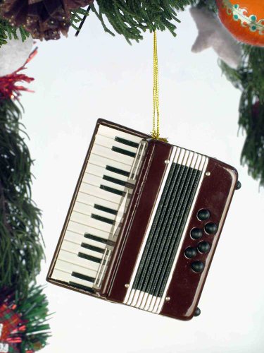 Music Treasures Co. Maroon Accordion Christmas Ornament