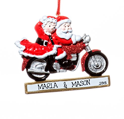 Couple Christmas Holiday Motorcycle Couple Ornament-Free Name Personalized-Shipped In One Day