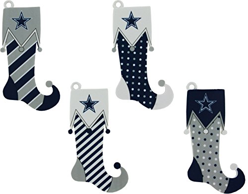 Dallas Cowboys Stocking Ornament – 4 Pack
