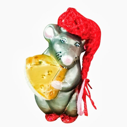 Ornaments to Remember: MOUSE W/CHEESE Christmas Ornament