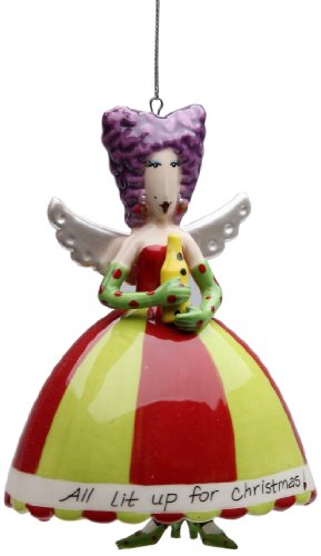 Appletree Design 62667 All Lit Up for Christmas Ceramic Ornament, 3-1/4 by 4-3/8 by 2-3/4-Inch