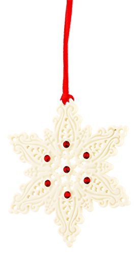 Belleek Snowflake Hanging Ornament