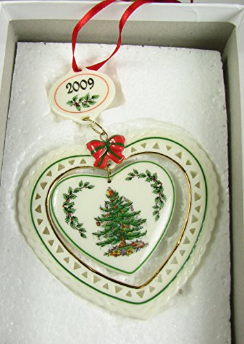 2009 Danbury Mint Spode Heart Christmas Ornament
