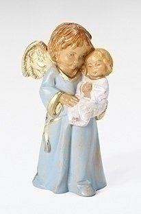 Pack of 4 Fontanini 5″ “Bless this Child” Inspirational Angel Boy’s Christmas Ornament #65518