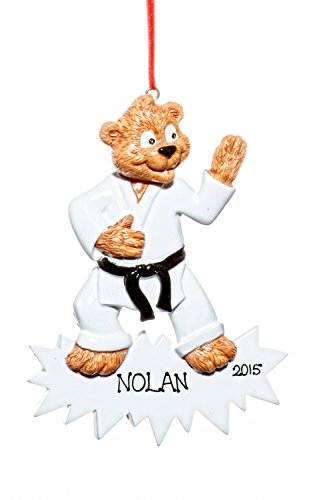 Sports Christmas Holiday Karate Ornament-Free Name Personalziation-Shipped In One Day