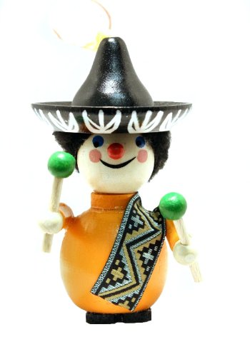 Xwg5-0483 Handcrafted Steinbach Mexican Boy German Wood Christmas Tree Ornament