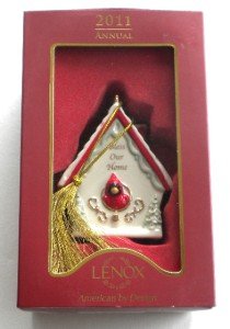 NEW 2011 ANNUAL Bless Our Home Christmas Ornament LENOX Limited edition Birdhouse NIB