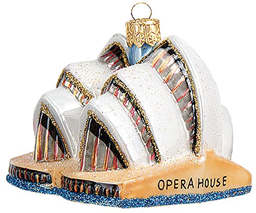 Sydney Opera House Australia Mini Polish Mouth Blown Glass Christmas Ornament