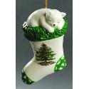Spode Christmas Tree Ornament Kitten In Stocking