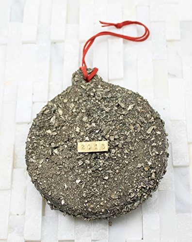 2015 christmas ornament- round- crushed pyrite