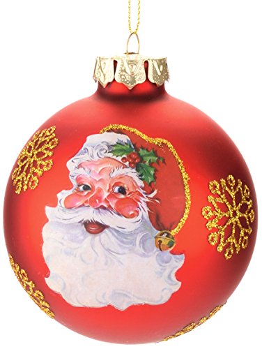 Department 56 Here Comes Santa Claus Icon Ball Ornament