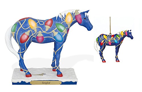 Trail of Painted Ponies Tangled Pony Figurine & Christmas Ornament Bundle Set