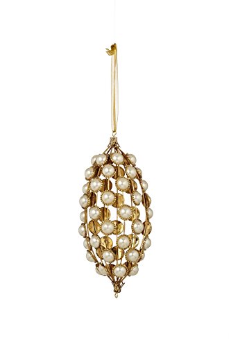 Sage & Co. XAO17312PE 7″ Pearl Drop Ornament