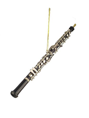 Music Treasures Co. Black Oboe Christmas Ornament