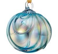 December Birthday – Hand Blown Glass Ornament – Topaz