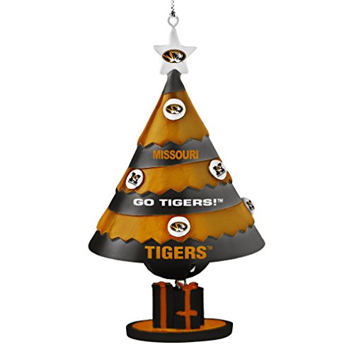 NCAA Missouri Tigers Tree Bell Ornament, Black, 5″