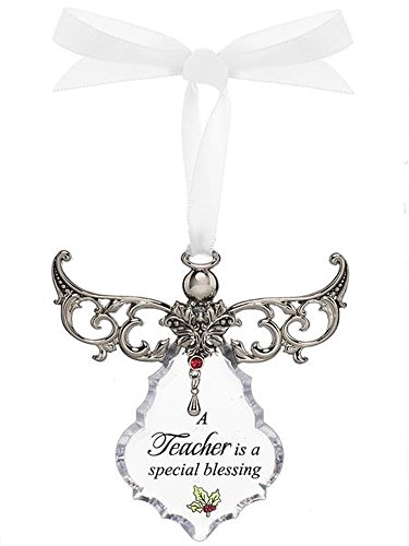 A teacher is a Special Blessing Clear Angel Gown Christmas Tree Ornament – By Ganz