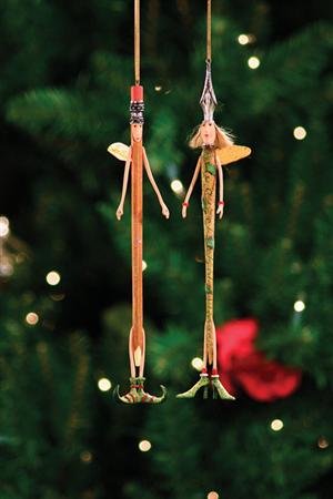 Patience Brewster Krinkles **Pen & Pencil Ornament, Set of 2** 08-30338**