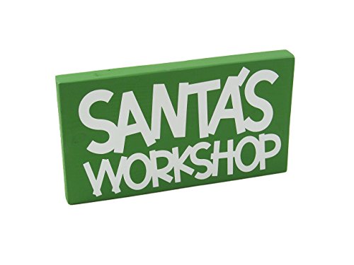 8×4 Wood Christmas Holiday Xmas Santa’s Workshop Sign Decor Decoration