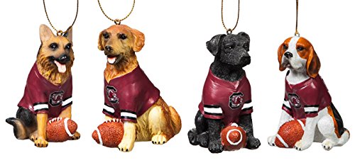 Team Dog Ornaments, 4 Assort., University of South Carolina