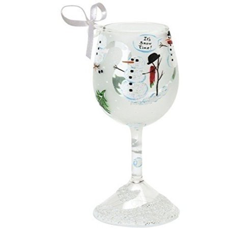 Santa Barbara Design Studio Lolita Holiday Wine Glass Ornament, Mini, Snow Time