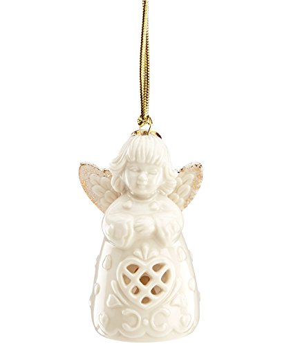 Lenox Angel Wishes Heart Bell China Ornament