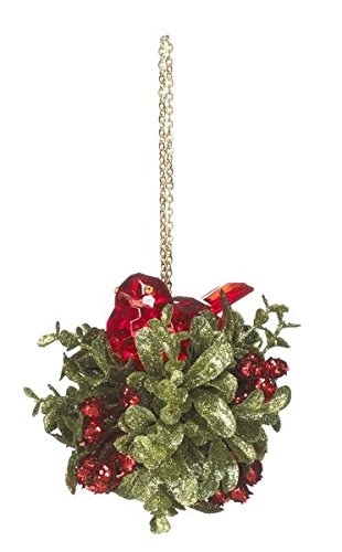 Kissing Krystals Classic Red Nesting Bird Christmas Ornament – By Ganz