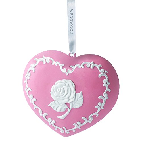 Wedgwood Breast Cancer Org Heart Christmas Ornament, Pink