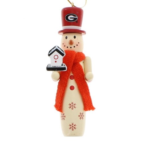 Georgia Bulldogs Snowman Ornament