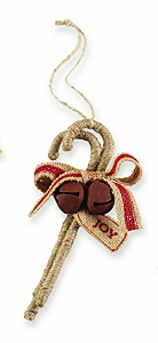 Mud Pie Rope Wrapped Ornaments – 3 Styles (Candy Cane)
