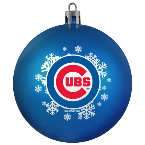 MLB Chicago Cubs Shatterproof Ball Ornament, 3.125″, Blue