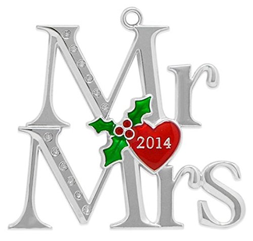 Alternate Mr. & Mrs. Harvey LewisTM Silver-plated Letter Ornament – Made with 15 Swarovski® Element