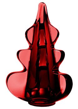 Baccarat Crystal Red Twist Christmas Tree