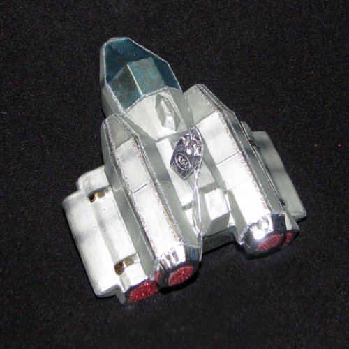 Kurt Adler 4-1/2-Inch Noble Gems Glass Spaceship Ornament