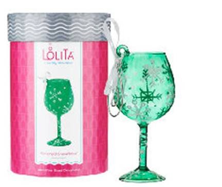 Emerald Snowflake – Lolita Mini Wine Glass Ornament