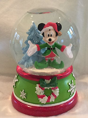 Disney Mickey Mouse with Christmas Tree Musical Waterglobe Snow Globe