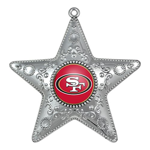 San Francisco 49ers – NFL Official 4.5″ Silver Star Ornament