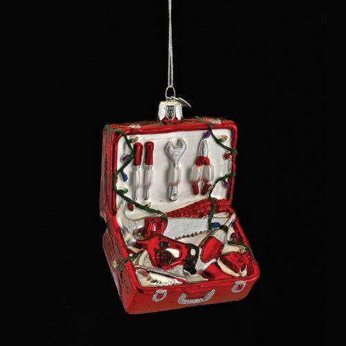 3.75″ Noble Gems Glass Tool Box Ornament