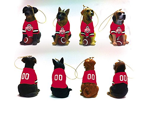 Team Dog Ornaments, 4 Assort., Ohio State University