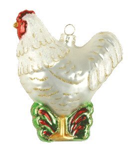 Margaret Cobane Glass Ornament – Rooster