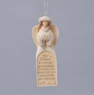Enesco Foundations Christmas Message Ornament 4.72 IN