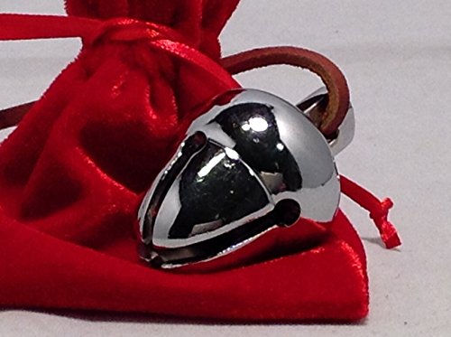 Elf Favorite Polar Double Chamber Silver Sleigh Bell From Santa’s Sleigh W Velvet Sack Express From the Workshop