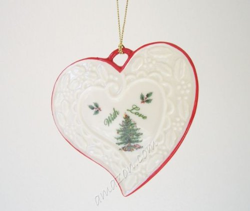 Spode Christmas Tree With Love Heart Ornament