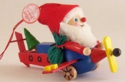 Steinbach Santa in Plane Wood Christmas Tree Ornament