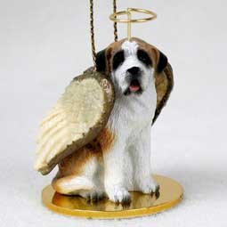 Saint Bernard Angel Dog Ornament – Smooth Hair