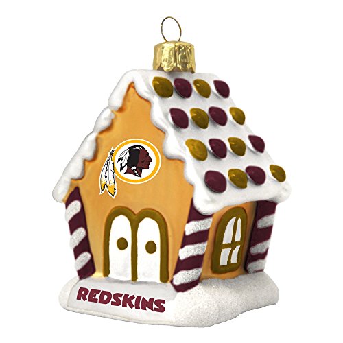 NFL Washington Redskins Gingerbread House Ornament,3.5-Inch,Gold