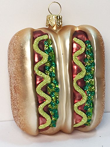 Ornaments To Remember Hot Dogs Hand-Blown Glass Ornament
