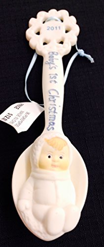 Baby’s First Christmas 5″ Porcelain Spoon Ornament – 2011
