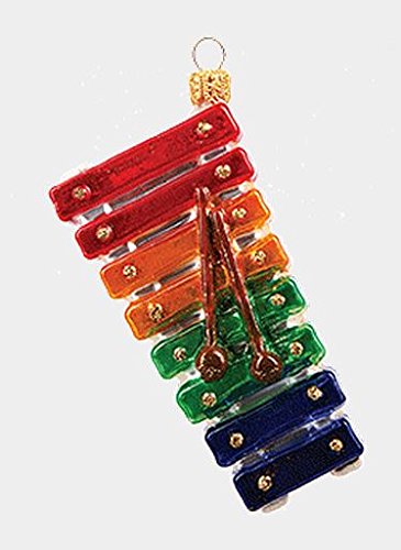 Kids Xylophone Musical Instrument Polish Mouth Blown Glass Christmas Ornament